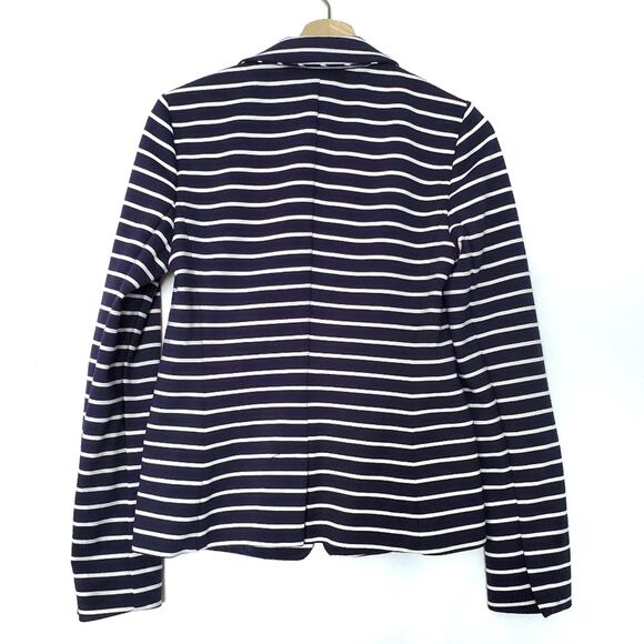 Michael Kors | Navy White Striped Soft Blazer - Picture 2 of 6